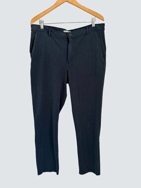 M. Singer Mens Navy Chino Pants XL - Classic Fit Cotton Blend Rear Pockets